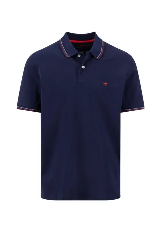 FYNCH-HATTON - Polo, contrast tipping marine - Gr. - L