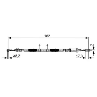 Bosch Handbremsseil vorne mitte Citroen Fiat Peugeot 1987482450