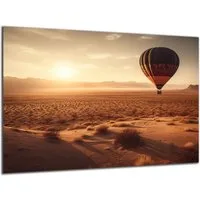 DARO Design Leinwandbild Modern Abstrakt Wandbilder XXL Wandbild Wand Deko Leinwand Bilder, (Heißluftballon - Bild groß Wohnzimmer Schlafzimmer Küche Esszimmer Einteilig Querformat Fotodruck Leinwände Wanddeko Abstrakte Kunst Boho), 30x20cm