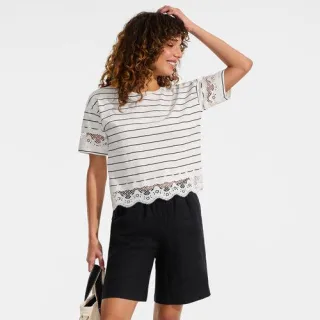 Premium Reinleinen-Schlupfshorts für Damen, Damen, size: regular, Schwarz, Leinen, by Lands' End