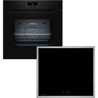 NEFF Backofen-Set BTX46PIB0, mit Teleskopauszug nachrüstbar, Pyrolyse-Selbstreinigung, Knuspriges Air Fry & extra schnelle Powerstufe beim Kochen