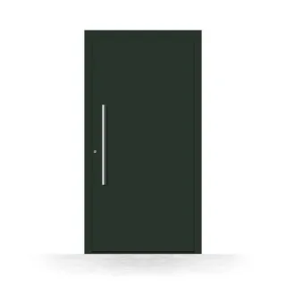 Haustür Tannengrün RAL 6009, Aluminium, Schüco-Profil, 700 x 1700 mm, DIN links nach innen öffnend, Modell Berlin, individuell konfigurierbar
