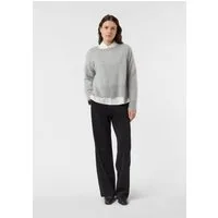 comma Chinos Hose Elegante Wide Leg-Hose aus Scuba-Stoff
