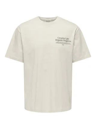 ONLY&SONS - ONSFRED LIFE GREENS RLX SS TEE Whitecap Gray - Gr. - L