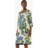 comma Minikleid Kleid Gemustertes Kleid mit Eingrifftaschen