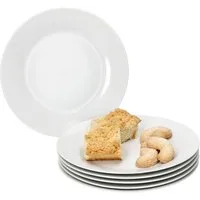 MamboCat Frühstücksteller 6er Set Tommy Kuchenteller weiß Porzellan 6 Personen Dessertteller