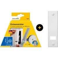 SCHELLENBERG Einlass-Gurtwickler Unterputz, inkl. Abdeckplatte weiß, Set, 1-tlg., 16 cm Lochabstand für das Rollladensystem Maxi