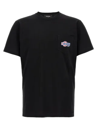 Dsquared² Schwarzes Baumwoll-T-Shirt