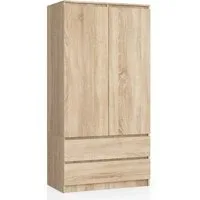 Raumhirsch Furniture Kleiderschrank aus Sonoma-Eiche - Hoher Stauraum - Kleiderschrank Stilvoller Schlafzimmerschrank, ideal für Jugendzimmer & Wohnzimmer