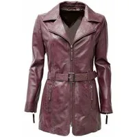 Zimmert Leather Ledermantel Lara weiches Lammnappa, Bordo Rot, Cognac, Schwarz