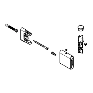 GROHE Brausestangenhalter 48425 für RSH SmartActive hard graphite gebürstet, 48425AL0 48425AL0
