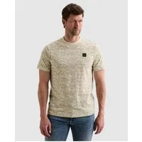 PME LEGEND Kurzarmshirt T-shirt RH slub jersey alloverprint gemustert, mit Logo-Badge