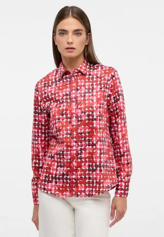ETERNA - Bluse Satingewebe Langarm pink - Gr. - 42/Langarm