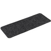 Metzker® Stufenmatte Stufenmatten Tulus Rechteckig - Aufleger, rechteckig ohne Winkel, Höhe: 7 mm, 15 Stück im Set - Anthrazit
