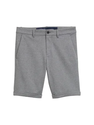 Denim Tom Tailor - Slim Piqué Chino Shorts grey melange pique - Gr. - S