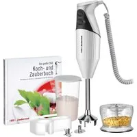 ESGE-Zauberstab Stabmixer M160 G Gourmet mit Zerkleinereraufsatz+Gratis ESGE Zauberstab Kochbuch, 160 W, bis 15.000 U/Min., Spiralkabel