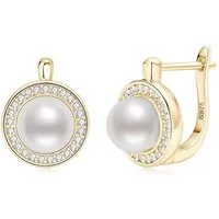 ROUGEMONT Perlenohrringe Extravagante Damen Süßwasser Perlen Ohrringe 925 Sterling Silber, Echtschmuck