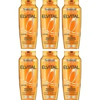 L'ORÉAL PARIS Haarshampoo L'Oréal Paris Elvital Öl Magique Shampoo, Packung, 6-tlg., Revitalisiert das Haar, unglaubliche Leichtigkeit und Seidigkeit.