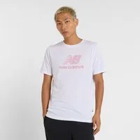 New Balance Laufshirt Heathertech Logo T-Shirt aus Polyester und Baumwolle