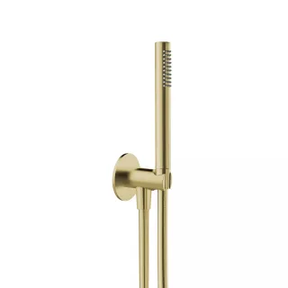 Herzbach spa ix pvd Wannen-Set rund Brauseanschlussbogen 70 stab bs 125 brass, Brass Steel, 21.91440 21.914400.1.41