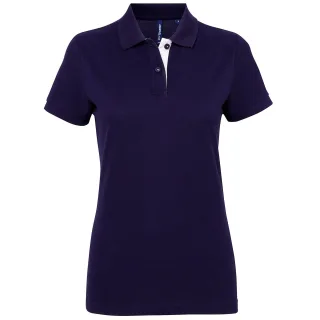 Asquith & Fox - Kontrast-Poloshirt - Damen (Marineblau/Weiß)