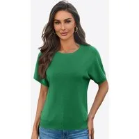 Imily Bela Strickpullover Damen Rundhalspullover (Packung, 1-tlg., 1per-Pack) in Unifarbe