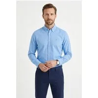 BOSS Businesshemd ROAN Langarm, Button-Down-Kragen, slim fit