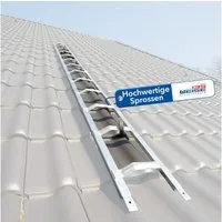 Weise Steigtechnik Vielzweckleiter Industrie-Qualität, Dachauflegeleiter (1-St., mit Bremer Sprossen), robuste & sichere breite Dachleiter, Alu-Konstruktion