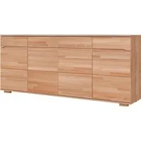 OTTO home Sideboard VETRO Teilmassiv, Fronten Massivholz, Wohnzimmer, Stauraum,Griffmulde, B/T/H:199/40/85cm, 4Schubladen, 8 geschlossen Fächer, Stauraum