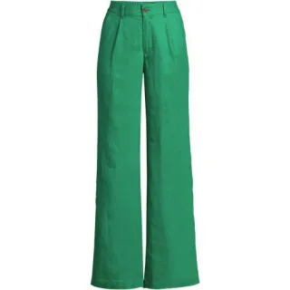 Leinenhose High Waist mit weitem Bein für Damen in Petite-Größe, Damen, size: petite, Pink, Leinen, by Lands' End