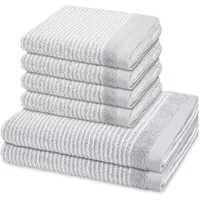 ROSS Handtuch Set Stripes, Frottee (Spar-Set, 6-St), 4 X Handtuch 2 X Duschtuch im Set - Baumwolle - Saugstark