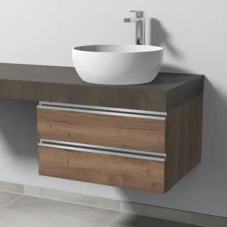 Sanipa Waschtischunterbau mit Auszügen 2morrow (L2305) 340x600x520 Eiche-Tabak L230550