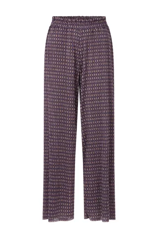 Rich & Royal - Minimal Print Crinkled Pants mulberry - Gr. - XL
