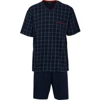 GÖTZBURG Pyjama Herren-Shorty Single-Jersey Karo