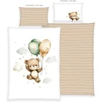 Baby Best Babybettwäsche Ballon Teddy, Renforcé, 2 teilig, Wendebettwäsche
