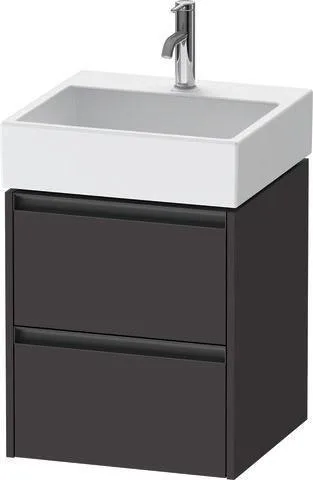 Duravit Ketho.2 Waschtischunterbau wandhängend Graphit Supermatt 484x460x549 mm - K25274080800000 K25274080800000