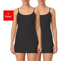 Fashionschmiede Spaghettitop Damen Unterhemd aus 100 % Baumwolle im praktischen 2er & 4er Pack (Packung, 2-tlg., 2er Pack) Weiche Baumwollqualität im praktischen Mehrfach-Pack