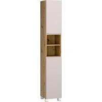 welltime Hochschrank CABO, gedämpfte Scharniere Kaschmir, griffloses Design, reversibel