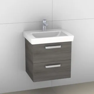 Artiqua 414 Waschtischunterschrank für Subway 2.0 7113F6 Graphit Struktur quer, 414-WU2L-V60-7070-40 414-WU2L-V60-7070-401