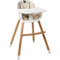 COSTWAY Hochstuhl 2 in 1 Babystuhl, aus Holz, höhenverstellbar, einstellbar