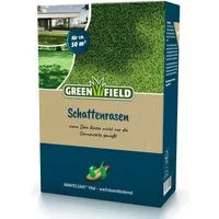 Greenfield Rasensamen Schattenrasen, Mantelsaat Vital, 1 kg schattentoleranter Rasensamen, 1 kg