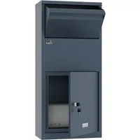 Profirst Paketbriefkasten Paketbox DropGuard Zylinderschloss Anthrazit