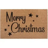 HANSE Home Fußmatte Kokos Christmas Stars, Türmatte, rechteckig, Höhe: 15 mm, Weihnachten, Schmutzfangmatte, Outdoor, Rutschfest, Innen, Kokosmatte