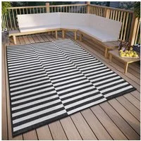 HANSE Home Sisalteppich Viela Outdoor Wendeteppich, auch als Läufer erhältlich, rechteckig, Höhe: 5 mm, schwarz weiß, Flachgewebe, Balkon, Wohnzimmer, In-Outdoor, wasserfest