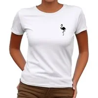 Banco T-Shirt Damen Sommer Flamingo Unifarben Rundhalsausschnitt Rundhalsausschnitte in Unifarben
