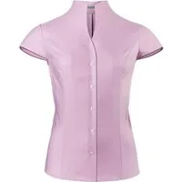 Vincenzo Boretti Klassische Bluse leicht tailliert soft Oxford Kelchkragen Kurzarm