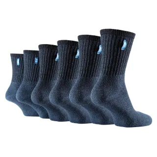 6 Paar Damen Baumwollreiche Stiefelsocken | Atmungsaktive Vintage Wandersocken