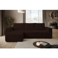 storez24 Ecksofa Letto, mit Bettkasten und Schlaffunktion, Cordstoff, L-Form, bequem