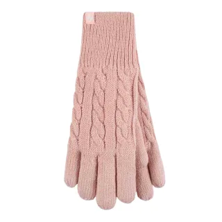 Damen Kabelstrick 2,3 Tog Fleecegefütterte Thermo-Winterhandschuhe