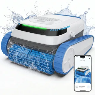 [EU Direct] AiRROBO PC20 Cordless Robotic Pool Cleaner APP Bluetooth Control, 5200mAh 2H Runtime, Intelligent Navigation